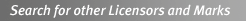 Search for other Licensors and Marks